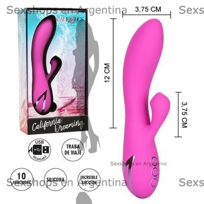 California Dreaming vibrador premium con estimulador de clitoris